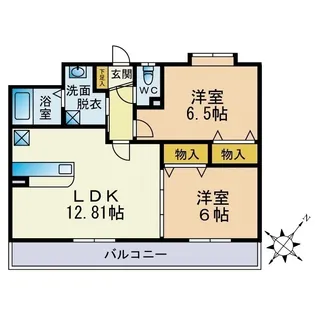 エントピア麦野【1階】の間取り