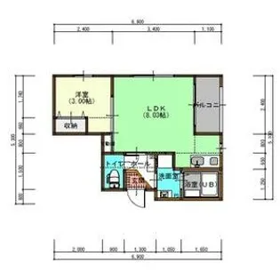 ソルヴェール馬出【5階】の間取り