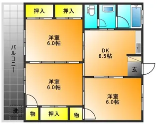 ガーデン津福【2階】の間取り