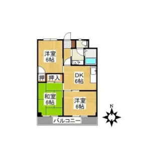 内野ハイツ【3階】の間取り