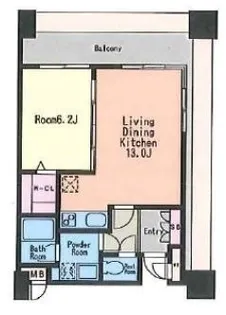 KDXレジデンス大濠ハーバービュータワー【26階】の間取り