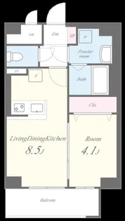 1LDKの間取り画像