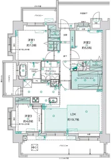 アクタス博多グランミライ【4階】の間取り