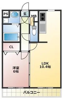 福岡県久留米市東櫛原町【マンション】の間取り
