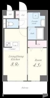 エルヴィータ箱崎【6階】の間取り