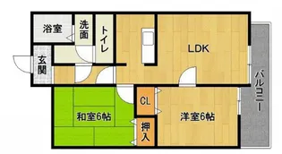 メゾンフルール【2階】の間取り