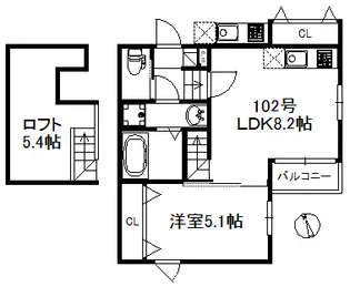 モアメゾン中央公園前【1階】の間取り