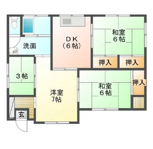 福岡県久留米市野中町【一戸建】の間取り