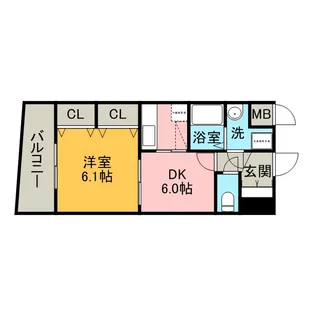 プレステージ東比恵【2階】の間取り