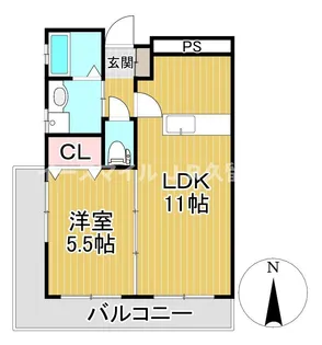 ブランドルフ【407号室】の間取り