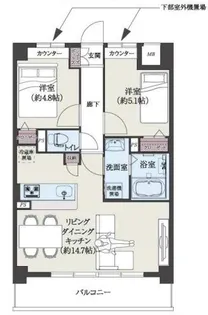 エルグランド博多の杜【1階】の間取り