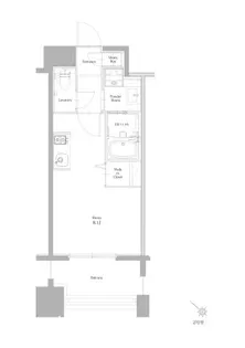 エンクレスト博多RIVERSIDE【8階】の間取り