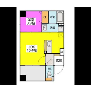 住吉神南プレイス【3階】の間取り