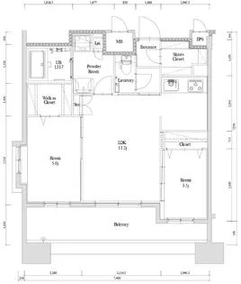 エンクレスト博多駅南GRACE【13階】の間取り