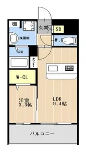 LIBTH竹下【5階】の間取り