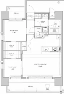 ネストピア博多グランドステージⅡ【3階】の間取り