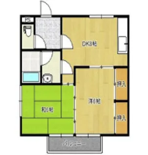 ビューハイツ井上【2階】の間取り