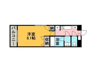 レジデンシャルヒルズ博多駅前弐番館【4階】の間取り