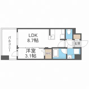 グランフォーレ千早マークスクエアイーストウイング【8階】の間取り