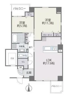 SOLEiL六本松【3階】の間取り