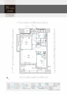 エンクレスト博多EAST PARK【13階】の間取り