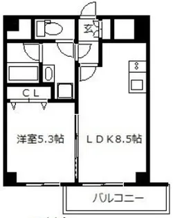 ビータコモダ博多【4階】の間取り
