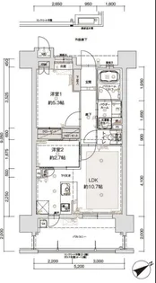アクタス南福岡グランパーク【13階】の間取り