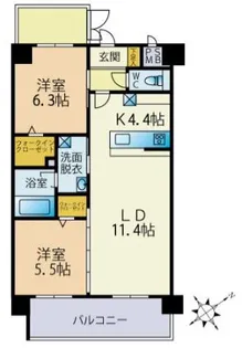 ブレス駅南Ⅱ 【6階】の間取り