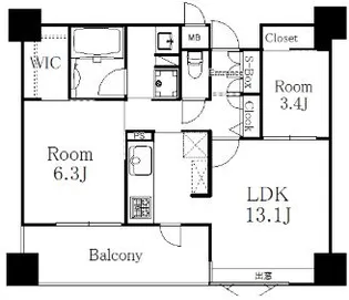 エンクレスト博多PREMIER(プレミア)【11階】の間取り