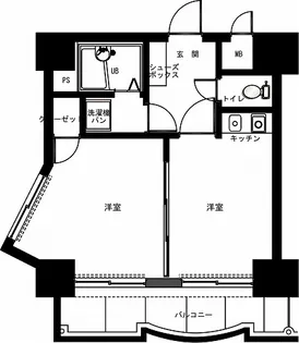 アクセス天神【8階】の間取り
