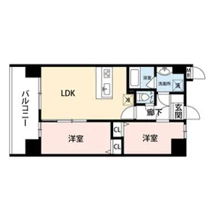 2LDKの間取り画像