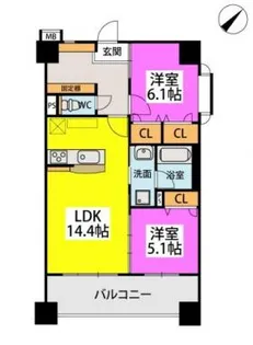 DIA CAFUNE【3階】の間取り