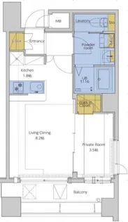 ネストピア博多ガーデン【7階】の間取り