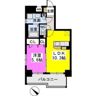 サンフェリーチェ博多駅南【2階】の間取り