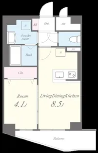 1LDKの間取り画像