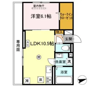 グランデシェチオ千本杉Ⅱ【103号号室】の間取り