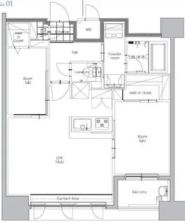 エンクレスト博多STYLE(スタイル)【15階】の間取り