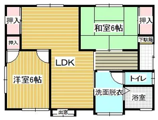 福岡県久留米市野中町【一戸建】の間取り