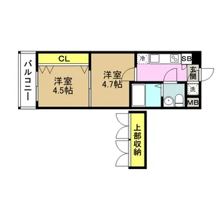 No46 V-プロジェクト2100天神【3階】の間取り