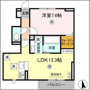 アベリア【107号号室】の間取り