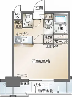 エンクレスト博多駅前Ⅱ 【8階】の間取り