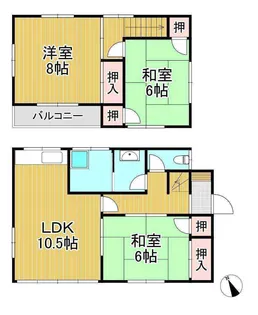 福岡県久留米市国分町【一戸建】の間取り