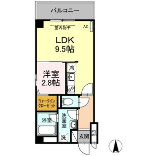 KDT博多駅南レジデンス【5階】の間取り