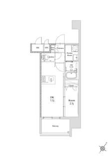 エンクレスト天神南PURE【9階】の間取り