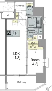 エンクレスト天神TERRACE【2階】の間取り