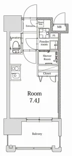 エンクレストALIVE白金【9階】の間取り