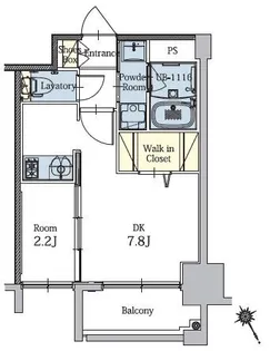 エンクレスト博多THE TIME【15階】の間取り