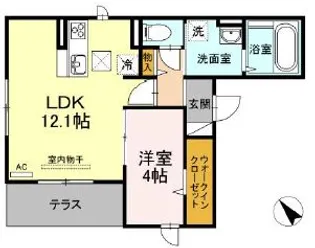 ブルーミングガーデン【1階】の間取り