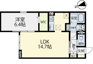 ELGRAND上津【1階】の間取り