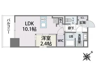 ラクラス博多Ⅱ【9階】の間取り